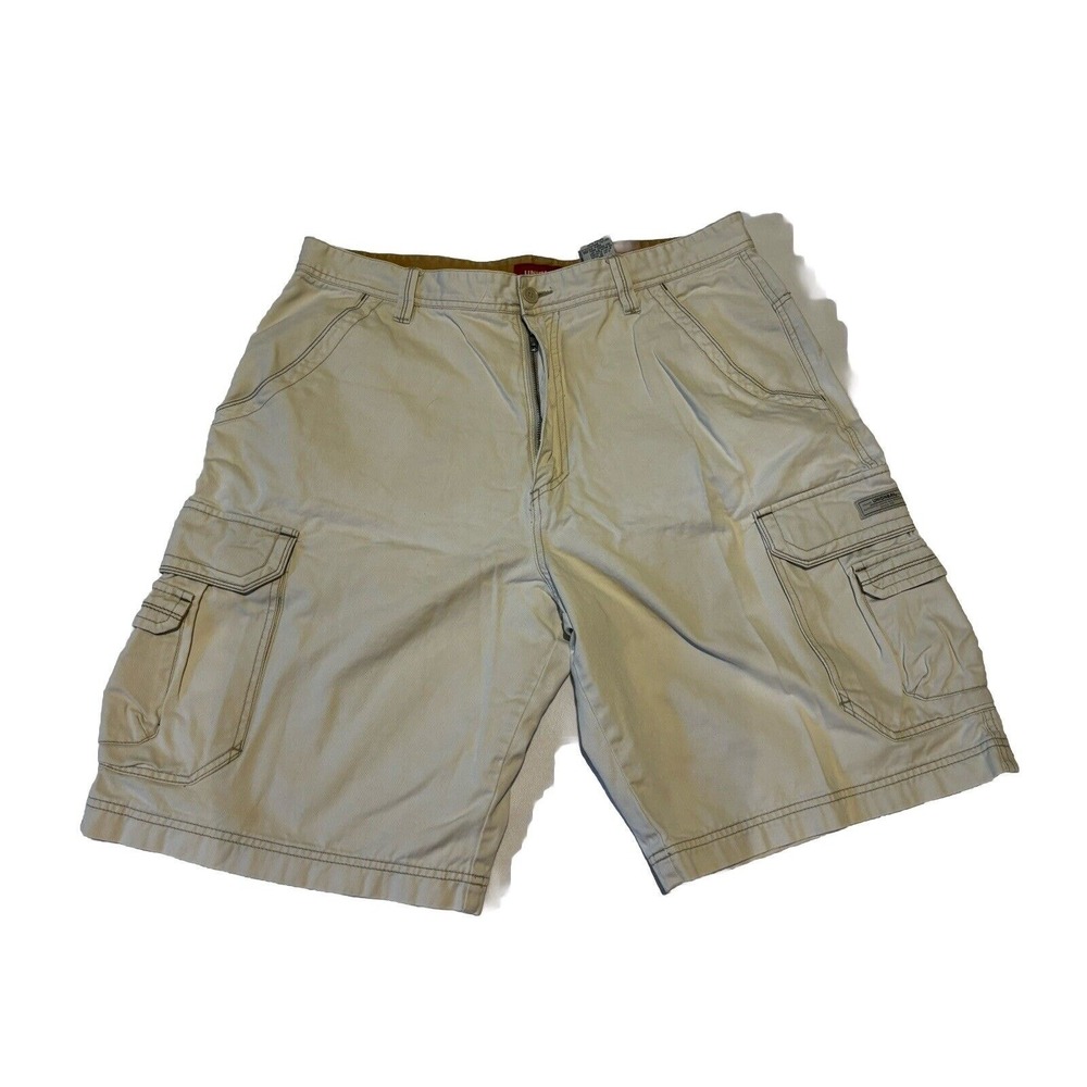 Y2k 90's Union Bay Cargo Shorts Mens 32 Khaki Tan Skater grunge utility